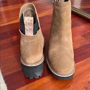 Brown Suede Platform Boots